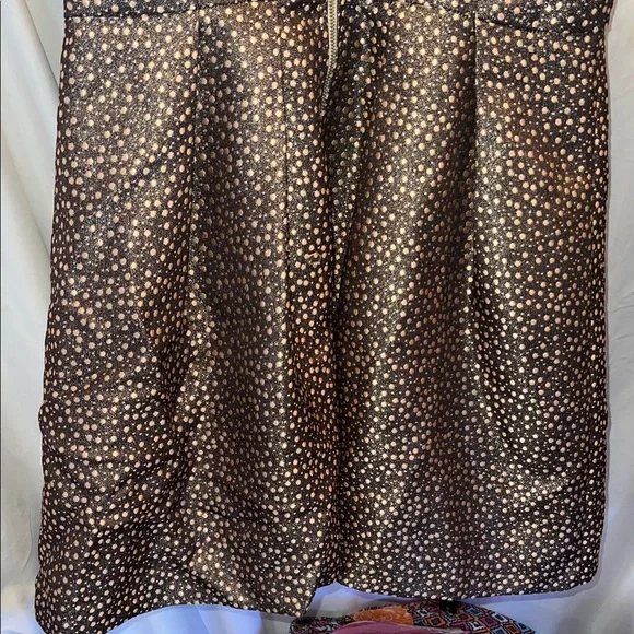 Gianni Bini Brown Mini Dress with Gold, Size L - Picture 8 of 10